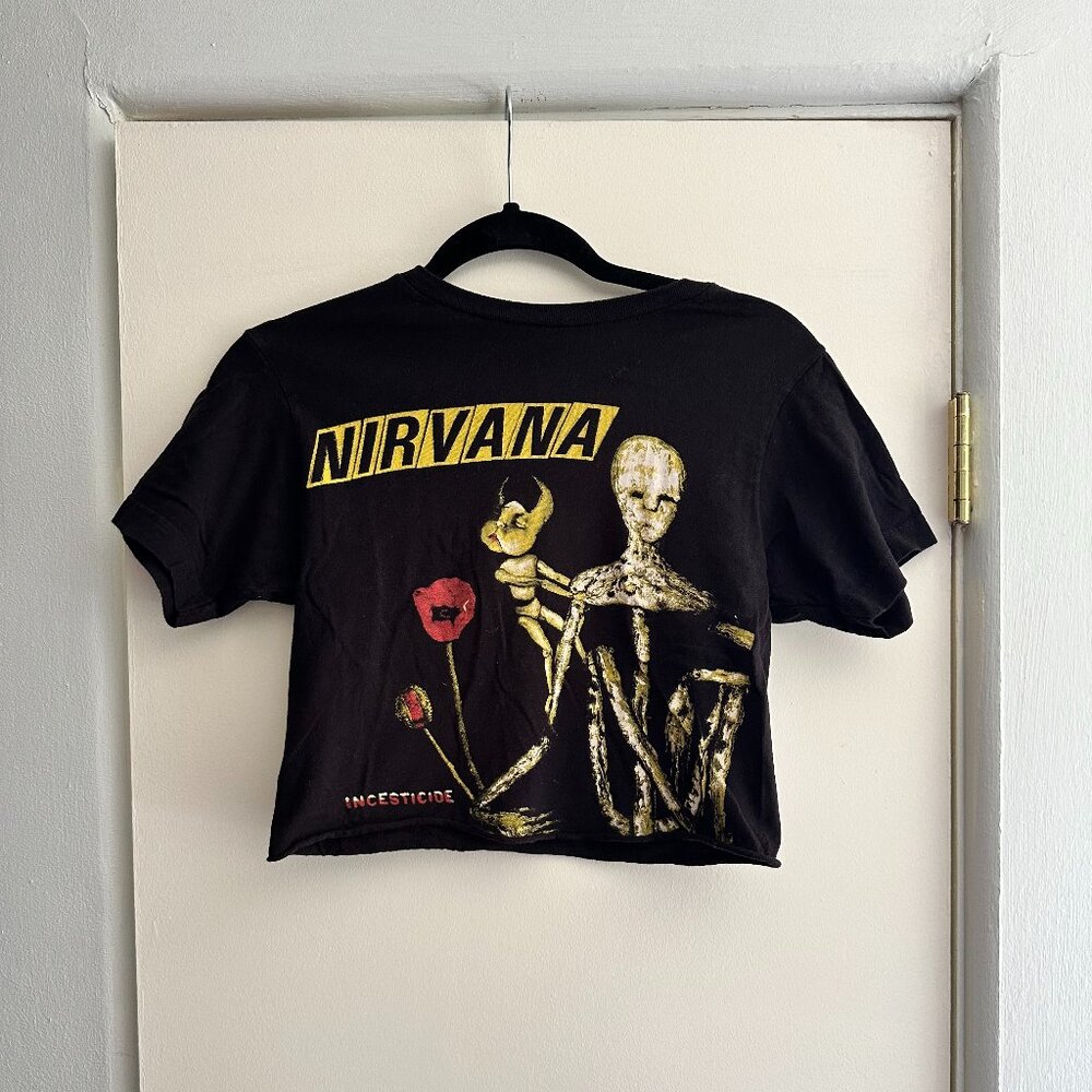 Nirvana Cropped Band Tee Size Small